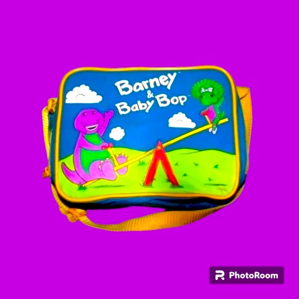 Barney The Dinosaur & Baby Bop Lunchbag & Thermos 1992